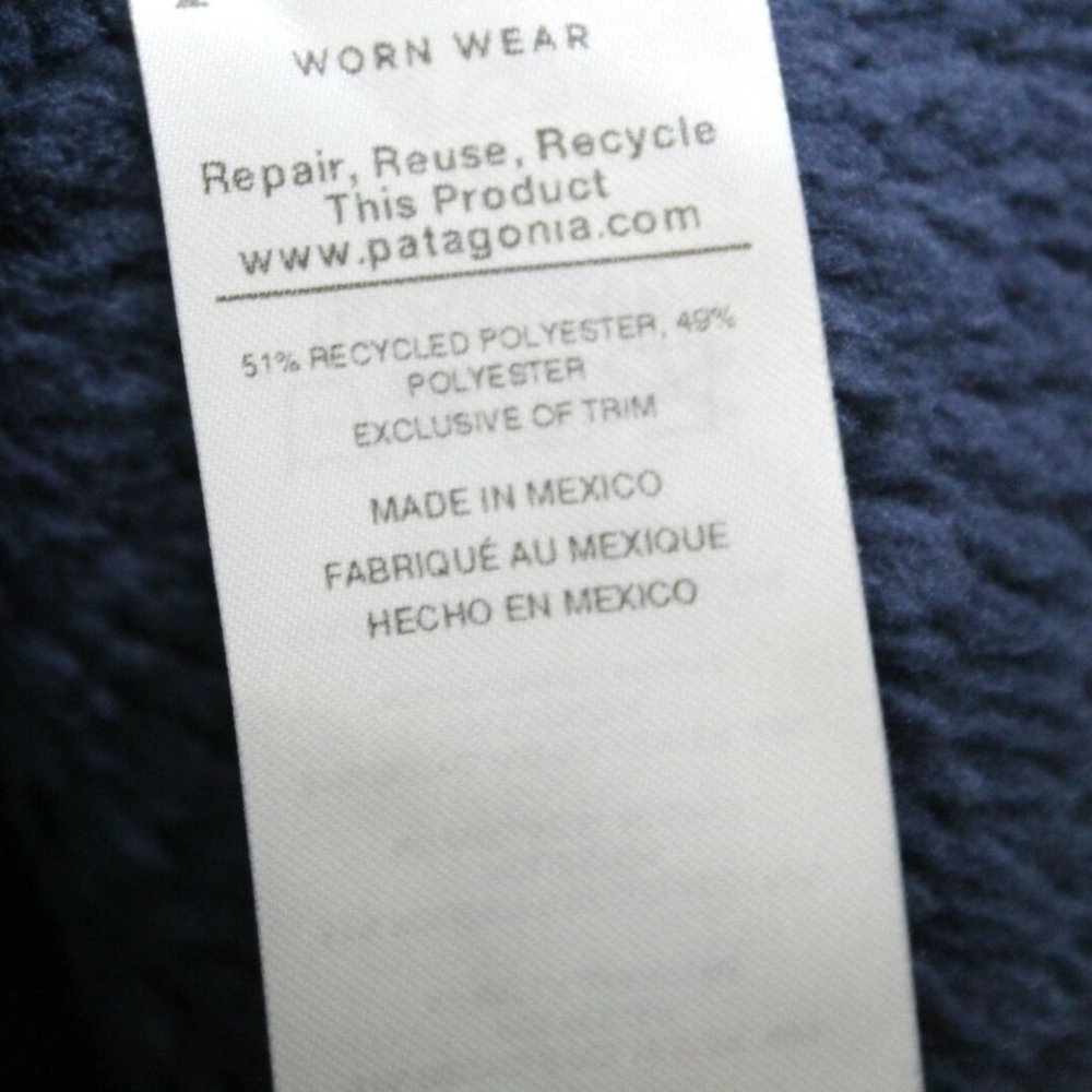 Patagonia Re-Tool Snap-T Pullover Fleece Jacket Navy Blue Company Logo XL H12627 - Picture 10 of 12